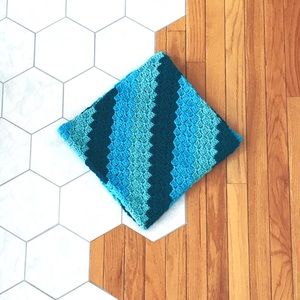 Blue gradient baby blanket